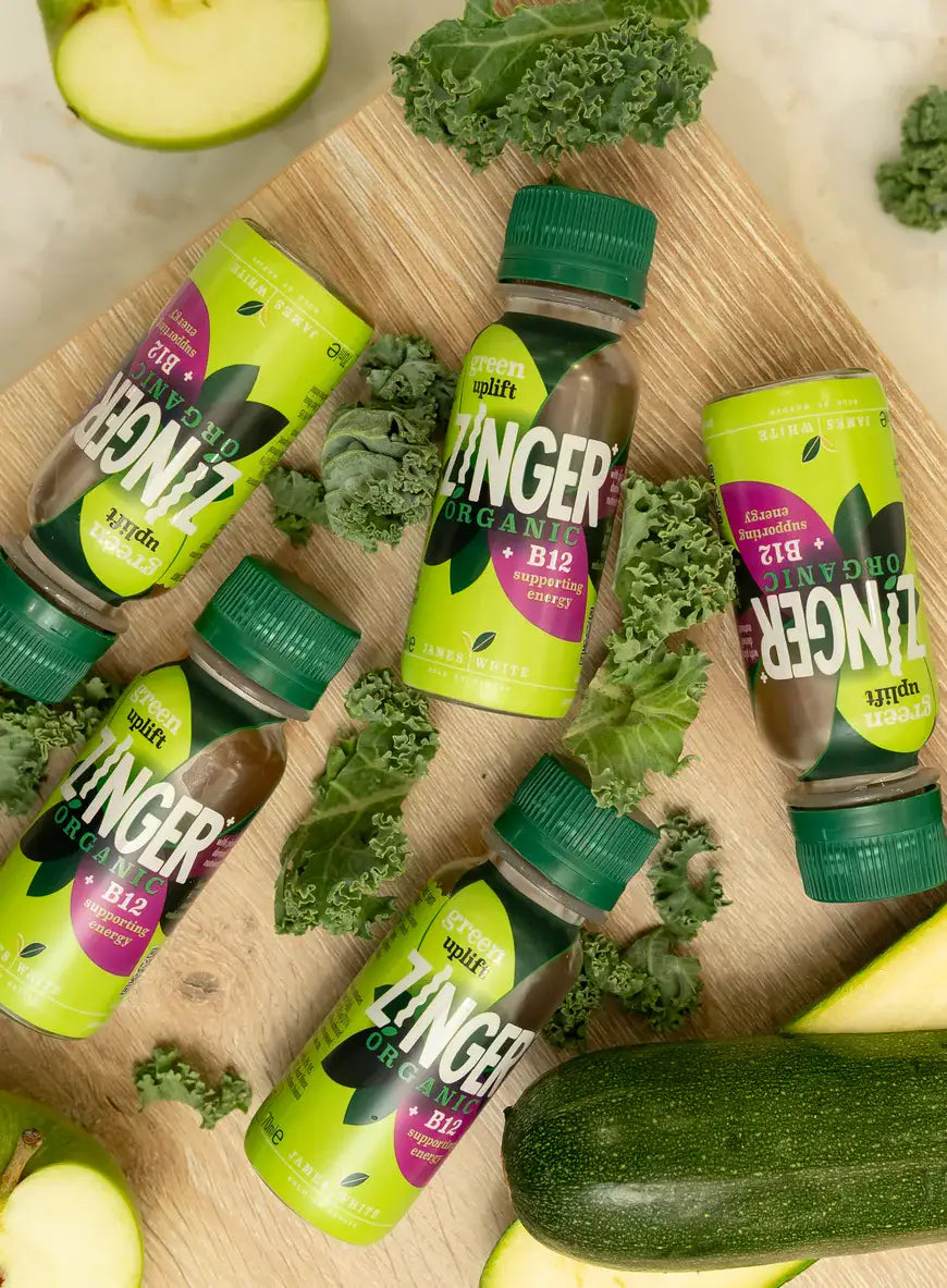 Green Uplift shots with apple, kale and courgette